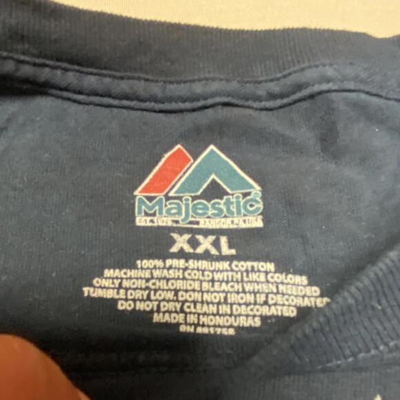 New England Patriots Shirt Men LRG/XL Blue Short Sleeve Tie Dye Double Sided Y2K - Picture 3 of 6